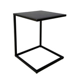 SQUARE COUCH SIDE TABLE IN BLACK IRON