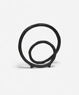 INFINITE LOOP SCULPTURE IN AGED BLACK