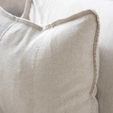 LUCA SQUARE STITCHED LINEN CUSHION IN NATURAL