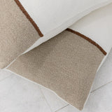 BELLA RECTANGULAR LINEN CUSHION IN NATURAL, IVORY AND CHOCOLATE