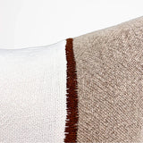 BELLA RECTANGULAR LINEN CUSHION IN NATURAL, IVORY AND CHOCOLATE