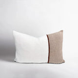 BELLA RECTANGULAR LINEN CUSHION IN NATURAL, IVORY AND CHOCOLATE
