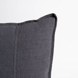 LUCA SQUARE STITCHED LINEN CUSHION IN MIDNIGHT