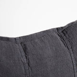 LUCA SQUARE STITCHED LINEN CUSHION IN MIDNIGHT