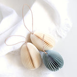 HANDMADE HANGING EASTER EGG DECORATION DUSTY BLUE