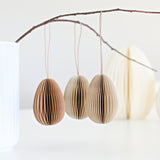 HANDMADE HANGING EASTER EGG DECORATION FLAXSEED