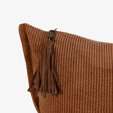 SQUARE HUDSON CORDUROY CUSHION IN NUTMEG