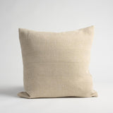 ORION SQUARE LINEN CUSHION IN NATURAL AND CHOCOLATE