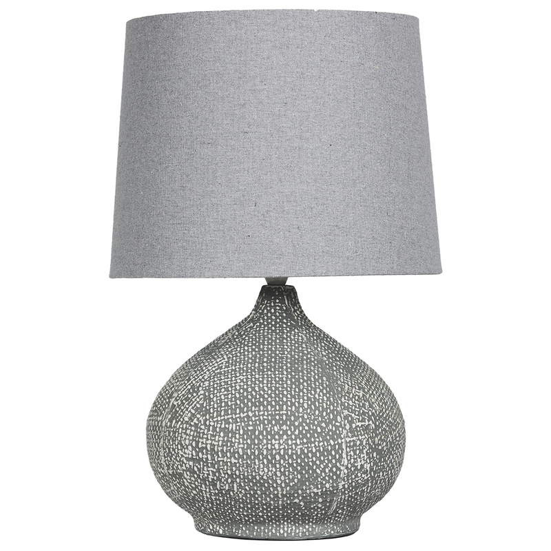 WEAVE TABLE LAMP IN CHARCOAL