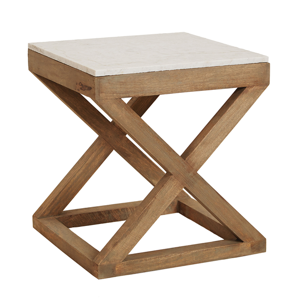 MAINE SQUARE MARBLE SIDE TABLE