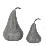 BARTLETT NATURAL GREY MARBLE DECORATIVE PEAR LARGE