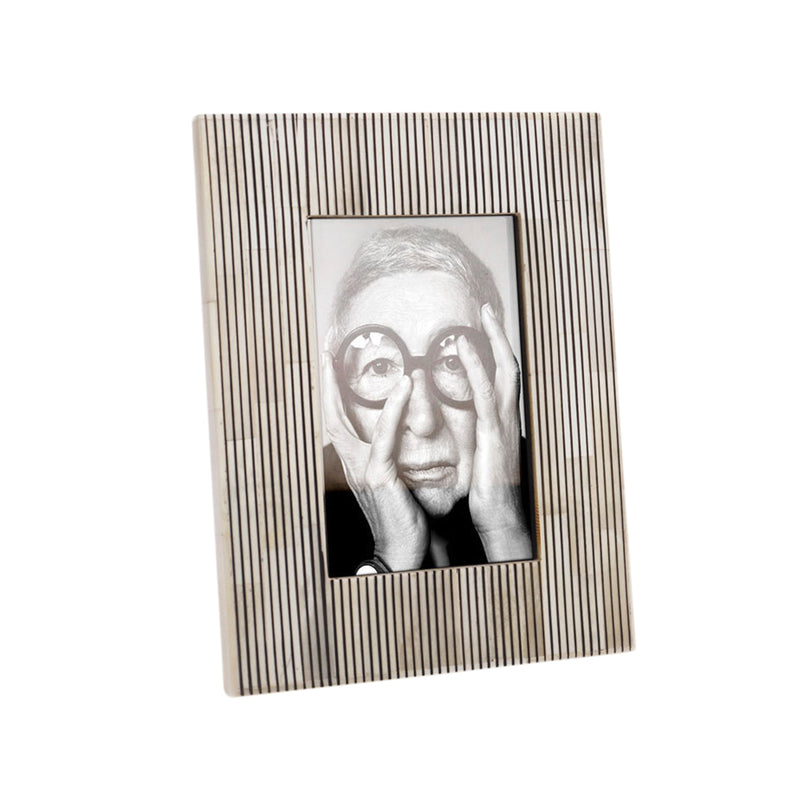 BANDE STRIPED BONE PHOTO FRAME 4 X 6