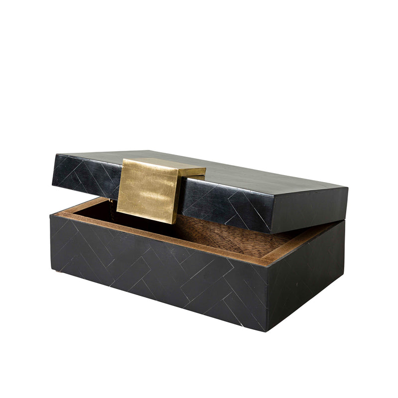 LISSE BLACK RESIN DECORATIVE BOX