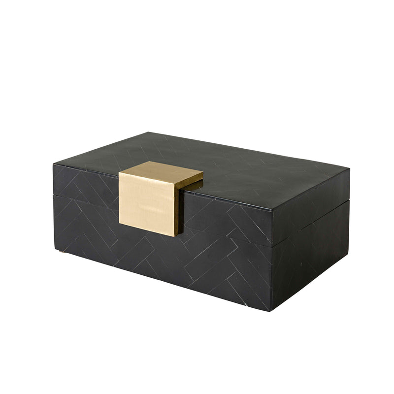 LISSE BLACK RESIN DECORATIVE BOX