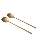 BEESH FORGED IRON SALAD SERVERS IN BRASS