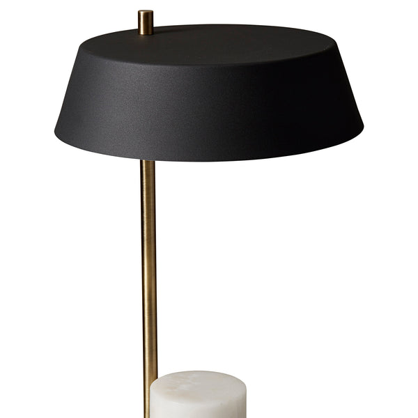 FERN TABLE BLACK AND MARBLE LAMP