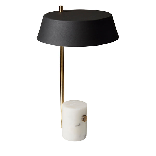 FERN TABLE BLACK AND MARBLE LAMP