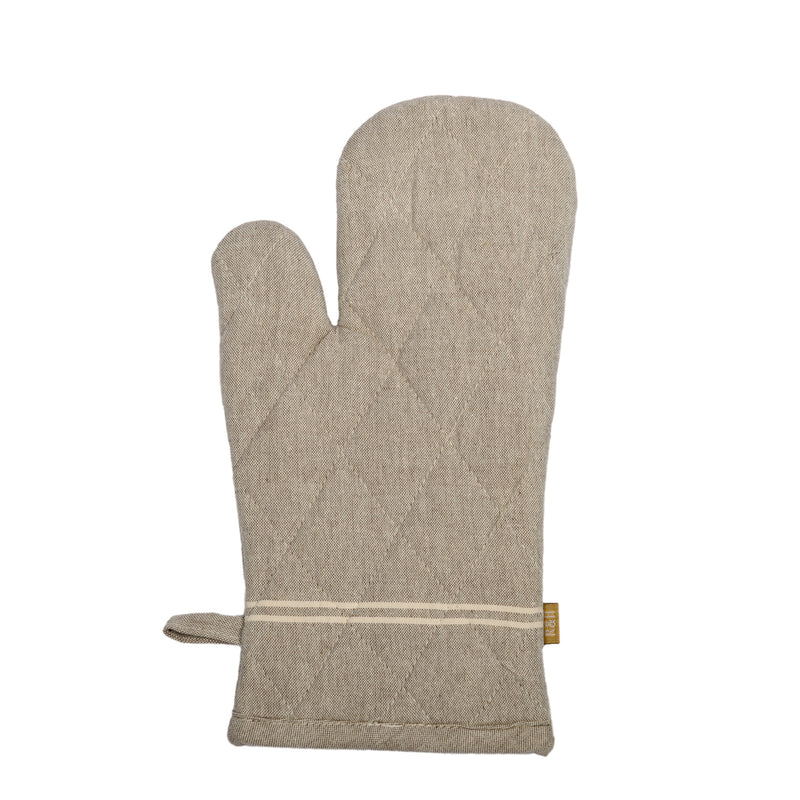 KUMAS SINGLE OVEN GLOVE IN CHARCOAL AND NATURAL