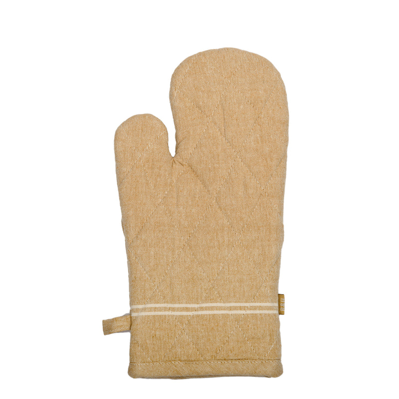 KUMAS SINGLE OVEN GLOVE IN HONEY AND NATURAL