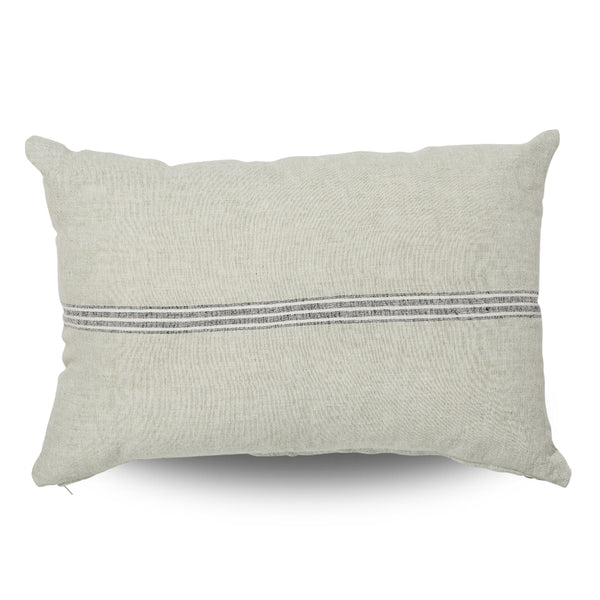 PARSONS RECTANGULAR STRIPED SAGE LINEN CUSHION
