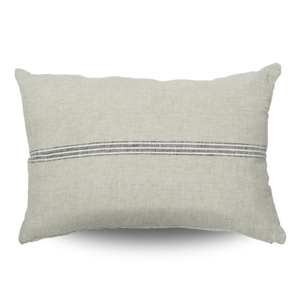 PARSONS RECTANGULAR STRIPED SAGE LINEN CUSHION