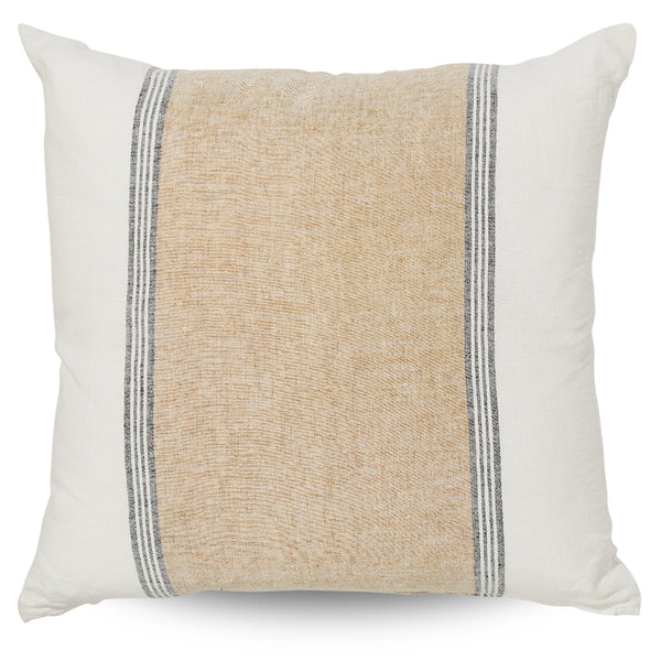 COLWYN SQUARE STRIPED LINEN CUSHION