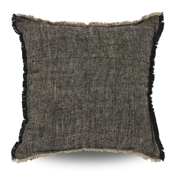 HUTTON SQUARE TEXTURED TWO TONE LINEN CUSHION