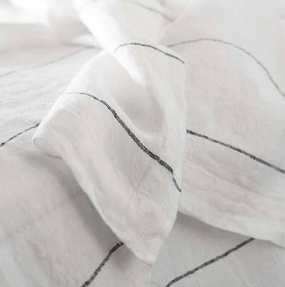 CARTER STRIPED FRENCH LINEN SHEETS