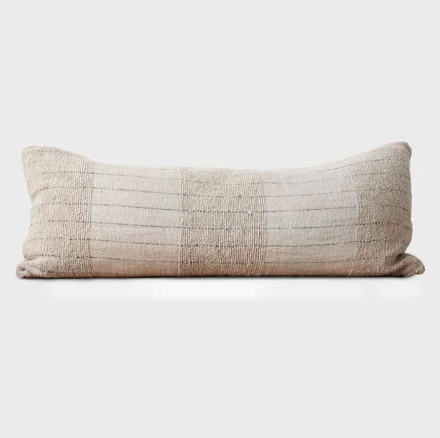 MAYLA WOVEN TEXTURED LINEN LUMBAR CUSHION