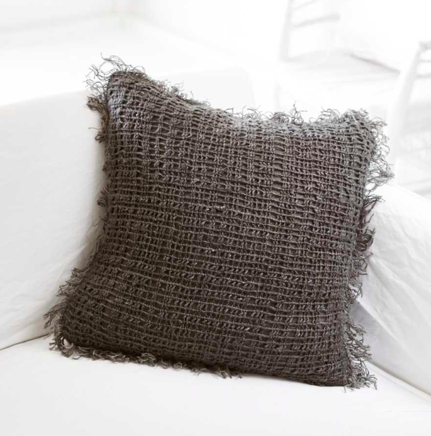 RUSTICA WOVEN CHUNKY LINEN CUSHION