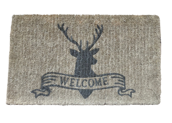 STAG NATURAL COIR DOORMAT IN GRANITE AND AND LIGHT NATURAL